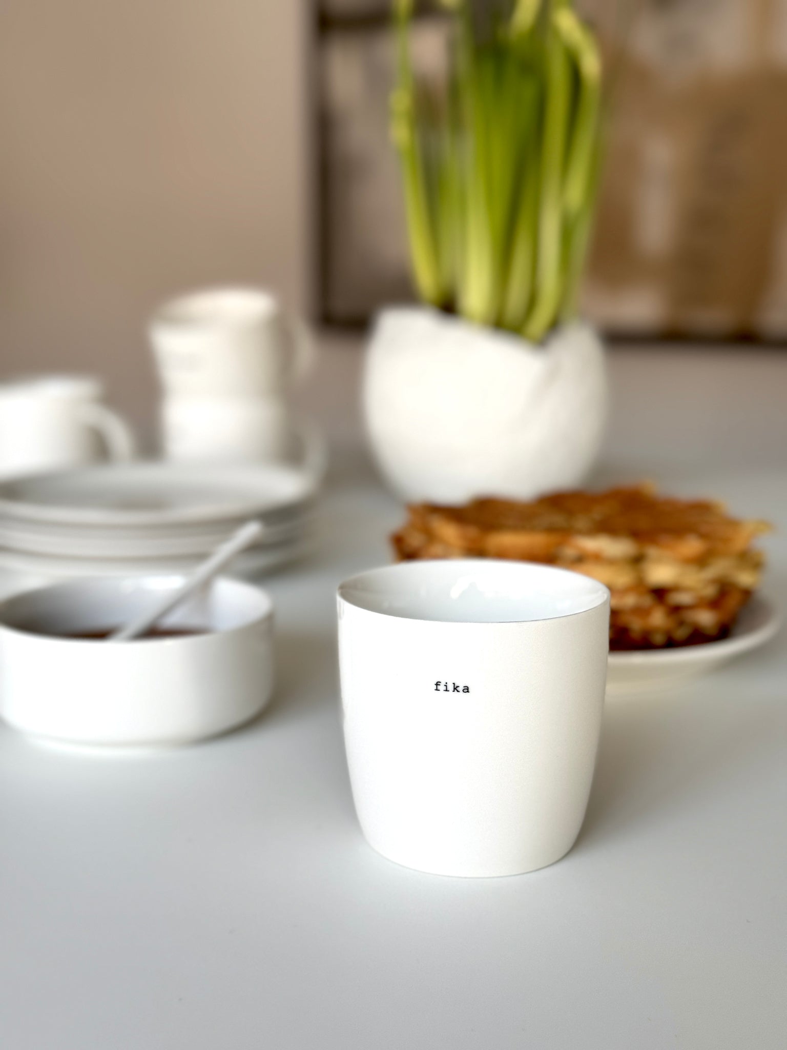 sögne mug white fika