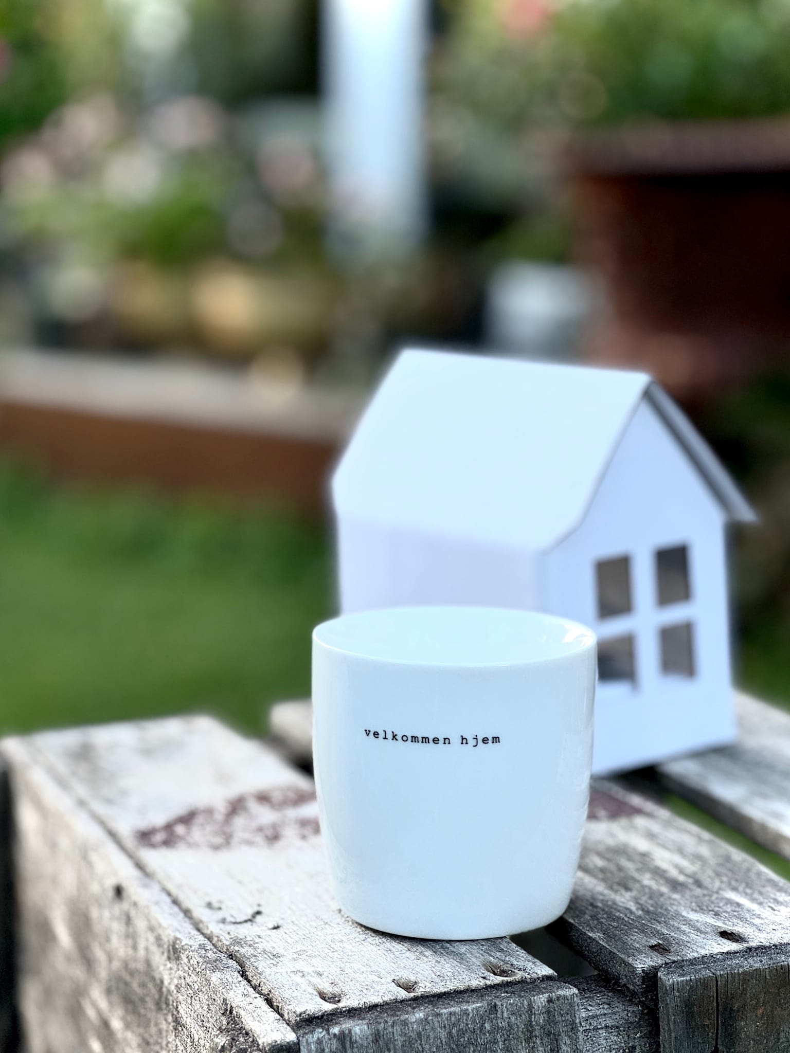 sögne mug white velkommen hjem