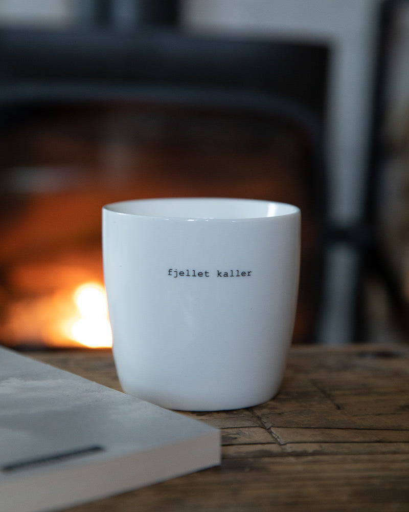 sögne mug white  fjellet kaller