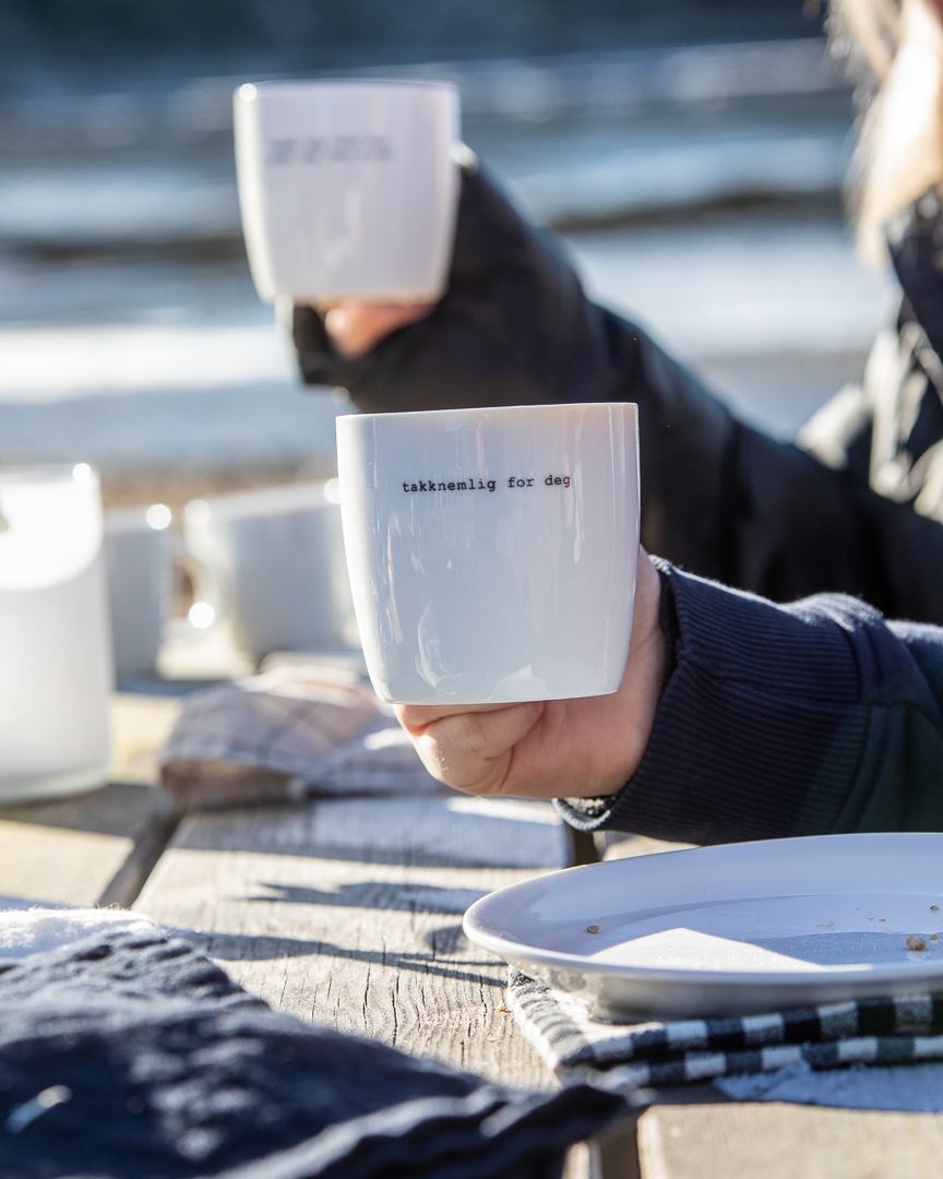 sögne mug white  takknemlig for deg